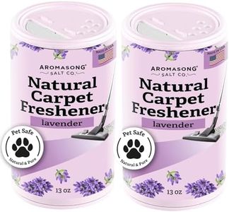 Aromasong Carpet Deodorizer Powder- 2-Pack -100% Natural Lavender Carpet Freshener - Safe For Pets - Carpet Powder For Vacuuming - Effective Pet Odor Eliminator For Strong Odor & Pet Urine - 13 Oz.