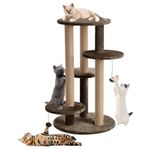 FURRLOVERS Multi-Level Cat Tree with Scratching Posts and Platforms (Brown - FURR-11)