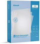 Aimoh Super Heavyweight Clear Presentation Sheet Protectors 200-Count – Page Size – Fits 8.5 x 11 Paper – Reinforced Edge – 3 Hole Design – 9.25 x 11.25 – Top Load (13020)