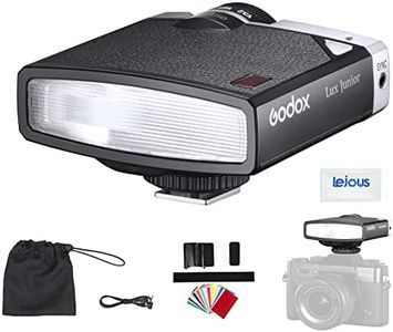 Godox Lux Junior Retro Camera Flash Speedlite Compatible for Nikon Canon Sony Fuji Olympus, GN12 6000K Auto/Manual Flash Mode, 28mm Focal Length, for Digital&Film Cameras
