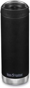 Klean Kanteen TKWide Insulated Coffee Tumbler with Cafe Cap, 473 ml Capacity, Black