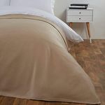 Dreamscene Large Warm Polar Fleece Throw Over Soft Luxury Sofa Bed Blanket, Plain Mink Natural - 120 x 150 cm