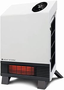 Heat Storm Wave Floor to Wall Infrared Space Heater with Attachable Feet, Remote Control, Built in Thermostat, 500-1000 Watts