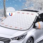 Car Windshield Cover Sun Shade Windscreen Cover Car Windscreen Protector Sunshade Keep Car Cool Windshield Dust Cover Magnets (M-sedan)