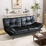 Hcore Futon Couch, Modern Faux Leat