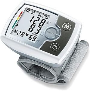 Sanitas 651.21 SBM 03 WHO Handgelenk Blutdruckmessgerät, 1 x 60 Speicher, von 14 bis 19,50 cm