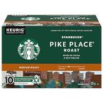 STARBUCKS PIKE PLACE Roast Medium Roast Ground Coffee K-CUP Pods 10 ct Box