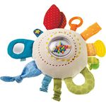 HABA Teether Cuddly Rainbow Round - Sensory Toys for Babies 6Mo+, Rattle & Baby Crawling Toys for Tummy Time, Baby Teether