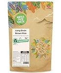 Wholefood Earth Long Grain Brown Rice 1 kg | GMO Free | Natural | Source of Fibre