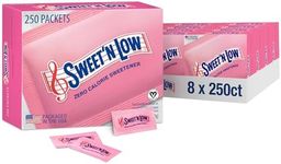 Sweet'N Low Sweetener, 250 Count Packets (Pack of 8)