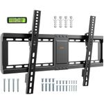 VonHaus Tilt TV Wall Bracket for 37-82" Screens, Wall Mount w/Spirit Level, Flat to Wall Mount with Tilt, 75kg Capacity, Max VESA: 400x600mm, for Curved and Flat Screens