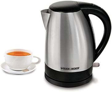 BLACK+DECKER Electric Kettle, Brushed Stainless Steel Tea Kettle, KE1518SD, Silver