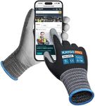 KAYGO Work Gloves PU Coated-12 Pairs KG15P, Nylon Lite Polyurethane Safety Work Gloves with full fingers Touchscreen, Knit Wrist Cuff,Ideal for Light Duty Work (medium, Black)