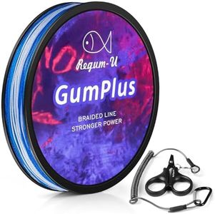 GumPlus 8X Stealth Braided Fishing Line 150 Yards / 10 LB Abrasion Resistant Superline Zero Stretch & Smaller Diameter Confuse & Catch Big Fish Better in Saltwater & Freshwater (Navyblue)