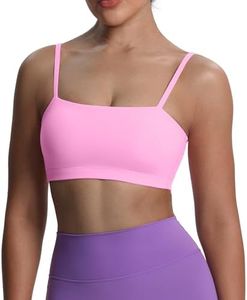 Aoxjox Women's Workout Bandeau Bras Training Fitness Running Yoga Crop Tank