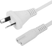 3m (9.84ft) Power Cable 2 Pin Core Figure 8 IEC-C7 AC Cord Lead AU Plug for Notebook, Laptop, Monitor, Camera, Charger, Printer, PS4, PS5 etc, White