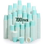 AOZITA [700 Pack] 3 oz Paper Cups, Sky Blue Mouthwash Cups, Disposable Bathroom Cups, Espresso Cups, Paper Cups for Party, Picnic, BBQ, Travel, and Event