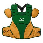 Mizuno 380321.4130.01.0000 Samurai Chest Protector (15") One-Size Forest-Yellow, Green Yellow