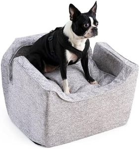 Snoozer Dog Car Seat: Lookout I Dog Booster Car Seat for Pets up to 25lbs, Helps Alleviate Travel Sickness & Fear for Dogs, Removable Washable Cover – Palmer Dove, Size Medium
