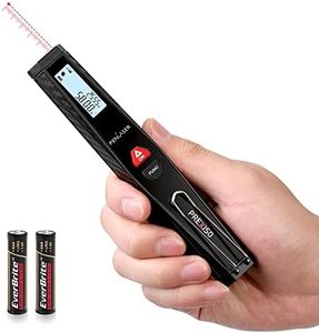 PREXISO Pocket Laser Measurement Tool, 135Ft Laser Distance Meter Backlit Display Laser Measure with Pen Clip Ft/Ft+in/in/M Unit - Pythagorean, Distance, Area, Volume Modes for Home, Industries