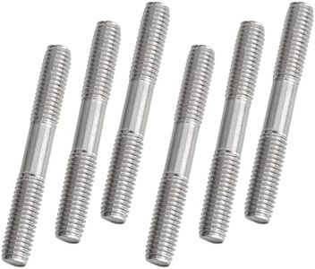 Mairuker Double Ended Stud Screws,M8x60mm 304 Stainless Steel Push Road Double End Threaded Stud Screw Bolt for House Maintenance - 15PCS