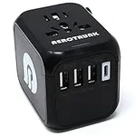 Aerotrunk Universal Travel Adapter Wall Charger - More Than 150 Countries - 4 USB Ports