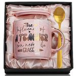 Teacher Appreciation Gifts - Teacher Gifts for Women, Birthday Retirement Thanksgiving Christmas End of Year, Thank You Gifts from Student - The Influence of A Teacher Can Never Be Erased Coffee Mug