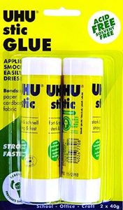 UHU Solvent-free Glue Stic 40g – Card of 2, (33-40577)