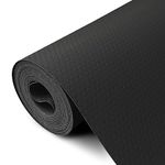 wohomuke Kitchen Shelf Liners, Drawer Mats, Fridge Mats 24 inch x 20 ft for Cabinets, Cupboard, Refrigerator, Desk (Black, 61x610cm)