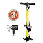 THUN-CT Bicycle Pumps 160 PSI Ergonomic Bike Floor Pump with Gauge & Smart Valve Head, Bicycle Pumps fits Presta & Schrader Valve for Bikes, Motorcycles, Balls and Inflatable Toys