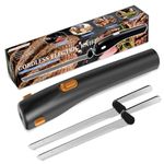 Cordless Electric Knife -with 2 Versatile Blades, Rechargeable Bread & Meat Carving Knife with Safety Lock, Ergonomic Handle, Electric Knife for Steak, Fish, Cheese and More (Red)