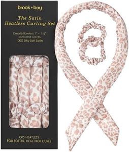 Heatless Hair Curler-Overnight Heatless Curls, Heatless Curling Rod for Short & Long Hair & Headband Hair Curlers to Sleep in - Leopard