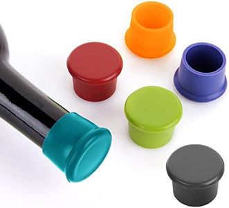6 pièces Bouchons à Vin Silicone,Bouchon Silicone,Réutilisable Bouchon Silicone,Fermeture du vin,Couvercle du Boisson,pour Bouteilles de Vin, BièRe, Champagne