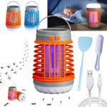 Mozzguard - Mozz Guard Mosquito Zapper, Mozzguard Zapper, 2024 New Outdoor Waterproof Mosquito Lamp, Suitable for Home Garden, Camping, Picnic (Orange)