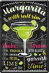 Margarita Cocktail 20 x 30 cm House Bar Beach Party Basement Decorative Tin Sign 145