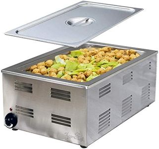 Tiger Chef Food Warmer - Full Size Countertop Food Warmers - Commercial Electric Steam Table for Buffet - Includes Steam Table Pan Cover