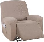 Turquoize Recliner Stretch Sofa Slipcover Sofa Cover Furniture Protector for Recliner Chair Sofa Covers 1 Piece with Pocket Highly Fit for Most Recliner Slipcover (Recliner, Sand)
