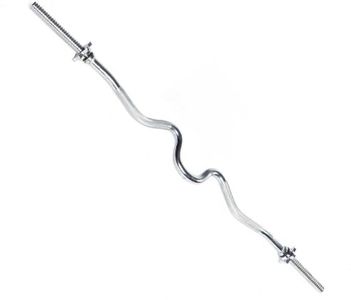 CAP Barbell Standard 1-Inch Threaded Curl Bar with Collars