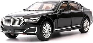 ZIGOST Die-Cast Metal BMW 760Li Car Toy Model Car Pull Back Car Super Car with Openable Doors with Sound & Light for Gift Party Decorations Great for Kids Boys Girls & Adults (1:24 Scale Design 5)