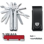 Victorinox Swiss Tool X Plus Swiss Army Knife, Large, Multi Tool, 37 Functions, Locking Blade, Case, Silver