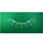 Blackjack Table Top Felt Layout - 36" x 72" Rectangle Las Vegas Style Green Casino Poker Table Cover Mat, Great for Poker Game Night Events Theme Party Fundraisers & Gatherings