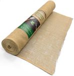 Burloptuous 40"x150 Feet Gardening Burlap Fabric Roll - Burlap Tree Wrap, Weed Barrier, Erosion Control, Aisle Runner, Multipurpose Natural Burlap Fabric, High Density Jute Fiber Material