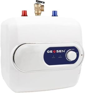 Large Size 120V 1.5Kw Small Under Sink Tank 5 Gallon Water Heater Hot Storage,Mini Instant Electric RV TR Trailer Kitchen Compact Point-of-Use,2 PCs 16” Long 1/2”FIP Stainless Steel Water Hoses 16L