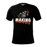 Hangout Hub HangoutHub.Fam.17.MM1 Men's Round Neck T-Shirt Making Memories Printed (Black;Men XXL) Pack of 1 Family Combo Tees