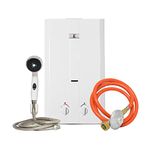 Eccotemp CEL-10 Portable Outdoor Tankless Water Heater w/Shower Set, 37 mbar