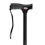 Carex Soft Grip Walking Cane - Height Adjustable Cane With Wrist Strap - Latex Free Soft Cushion Handle, Black