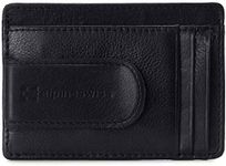 Alpine Swiss RFID Dermot Money Clip Front Pocket Wallet For Men Leather Comes in a Gift Box Black