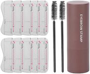 Eyebrow Stamp Stencil Kit, Waterproof Brow Stamp Shaping Kit Symmetrical Quick for Makeup(Light Brown)