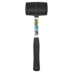 Deli DL5616 16oz Soft Face Rubber Mallet Hammer with Non-Slip Rubber-Coated Steel Pipe Comfortable Grip Handle Soft Face Hammers for Masonry, Woodwork, Fittings for Home, DIY, Mechanic Use