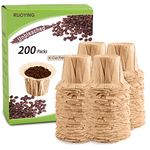 K cup Coffee Paper Filters Disposable for Reusable K Cup Filters, Disposable Natural K Cup Filters, Compatible with Keurig Single Serve Filter Brands (200, Natural NO lid)